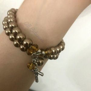 Glass Beaded Stretch Bracelet